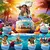 Disney Moana Aniversário Decoração, Talheres, Copa, Placa, Pano de fundo, etc. - comprar online