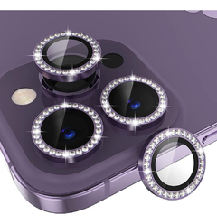 Imagen de Protector Cámara Vidrio Templado Strass Silver 5mm