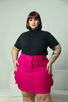 Short Saia Cargo Alta Elasticidade - Moda Plus Size Feminina Elegante | Thangerina Store