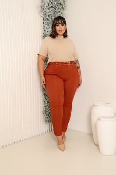 Calça Social Alfaiataria Bengaline Cinto Duplo - Moda Plus Size Feminina Elegante | Thangerina Store