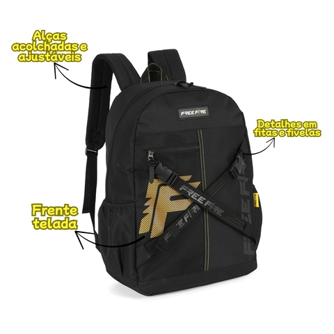 Mochila de Costas Free Fire Batalha Real Juvenil Meninos - comprar online