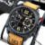 Curren Cronógrafo Calendario de Cuero (Naranja) (SKU: 76) - Relojes Jean