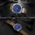 Curren Cronógrafo Calendario de Cuero (Azul) (SKU: 37) - Relojes Jean