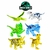 Construcción 6 Dinosaurios Transparentes