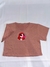REMERA BABY TEE ROSA VIEJO CON DISEÑO