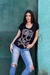 Camiseta Feminina Caveira Ossos Pedraria - comprar online