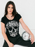 Camiseta Feminina Caveira Florzinha Pedraria