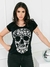 Camiseta Feminina Caveira Florzinha Pedraria na internet