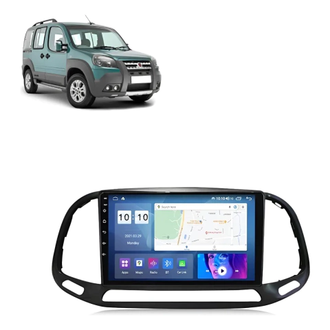 Central Multimídia Android 9 Polegadas Fiat Doblo 2015-2019