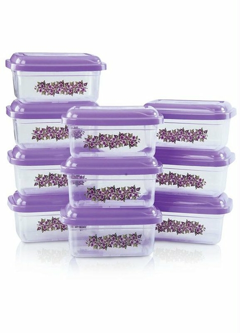 Mini Potes Retangulares Floral