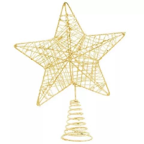 Ponteira Estrela Aramada 22cm em Metal Bela Flor