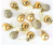 Cj 24 Bolas De Natal Dourada Mista C/ Glitter 6cm - comprar online