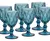 Jogo De Taças Grande Diamond 320ml - Qualidade Premium Taça de Diamante Bico de Jaca - Transparente (Azul) - Empório Presentes | Decoração, Utilidades e Papelaria para sua Casa com Estilo e Praticidade
