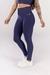 Calça Legging com Levanta Bumbum e Franzido no Cós (Azul Marinho) | Ref: K3983-C P - Belezas Fit