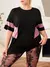Remera SHEIN Negro con rosa 0XL St191 - tienda en línea