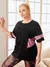 Remera SHEIN Negro con rosa 0XL St191 - comprar en línea