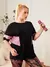 Remera SHEIN Negro con rosa 0XL St191