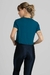 Blusa Curta Viscolycra Soltinha com Silk Flower Triangle (Azul Petróleo) | Ref: GO396-F - comprar en línea