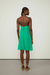 Vestido De Georgette Verde Curto Com Franzido - Animale na internet