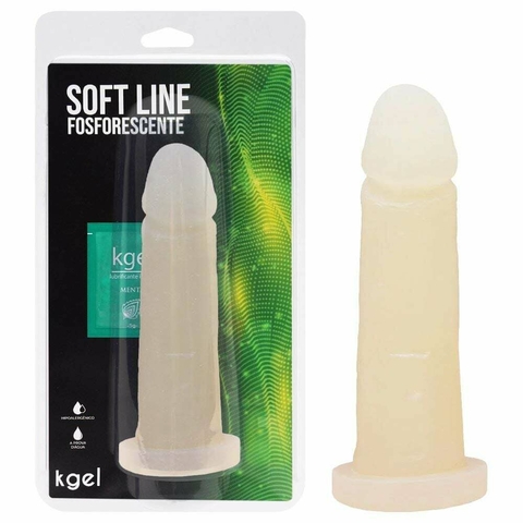 PENIS DE BORRACHA FOSFORESCENTE 15,5x3,7CM KGEL