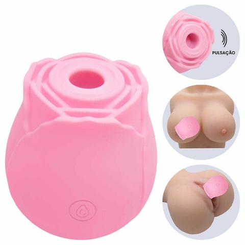ROSA ESTIMULADORA DE CLITORIS 10 PULSACOES SEXY IMPORT
