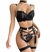 CONJUNTO LINGERIE DE RENDA COM CINTA