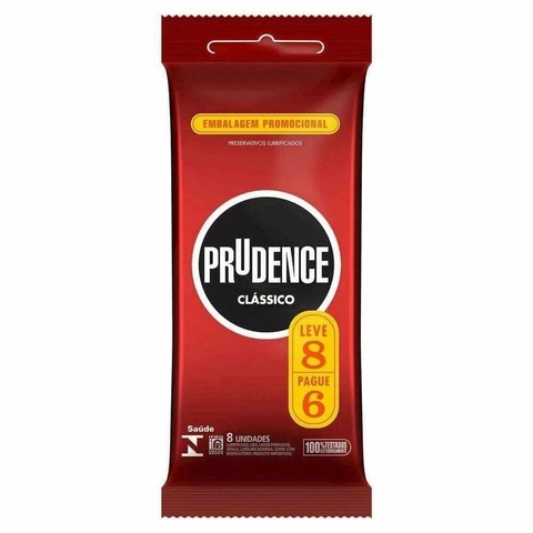 PRESERVATIVOS LUBRIFICADOS LEVE 8 PAGUE 6 UNIDADES PRUDENCE - comprar online