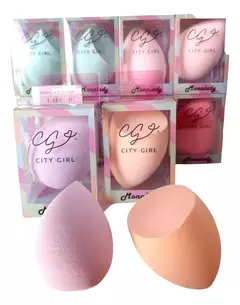 Esponja Maquillaje Gota, Biselada. Base Polvo Tamaño Mediana CITY GIRL