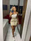 Conjunto Saia Moletinho e Cropped