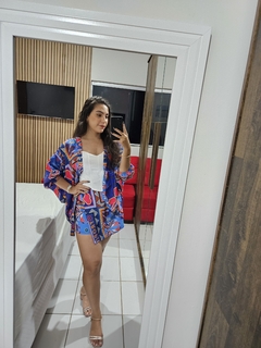 Conjunto short-saia e kimono - loja online