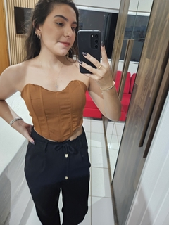 Cropped Corset com amarração