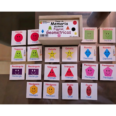 Juego de Memoria Figuras Geométricas Bilingüe Didáctico en internet