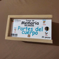 Juego de Memoria Partes del Cuerpo Bilingüe Didáctico - comprar en línea