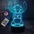 Imagem do Ilusão 3D Ponto Luz Da Noite, Controle Remoto, Smart Touch, Room Decor Lamp, An