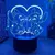 Ilusão 3D Ponto Luz Da Noite, Controle Remoto, Smart Touch, Room Decor Lamp, An
