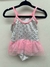 Traje de Baño Carters - plateado con tutu rosa - 9M