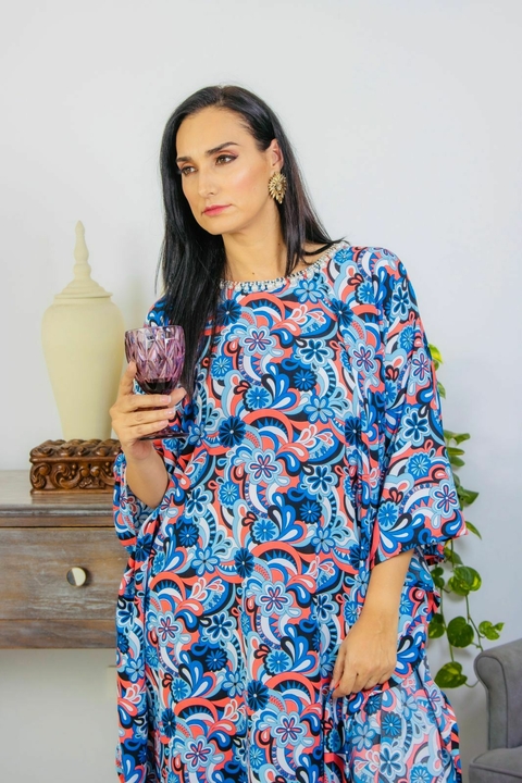 KAFTÁN CIELO - DISEÑO EXCLUSIVO