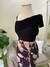 Cropped manga plissado - Moda mari