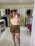 Blusa top decote halter Tricot - Moda mari