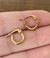 Aros Argollas Acero Dorado (s)