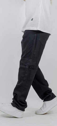 Cargo de gabardina rígida negro