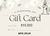 GIFT CARD - Fir Velas