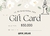 GIFT CARD - comprar online