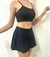 Conjunto Top e Saia Canelado