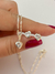 Conjunto Coração Zicornia Prata