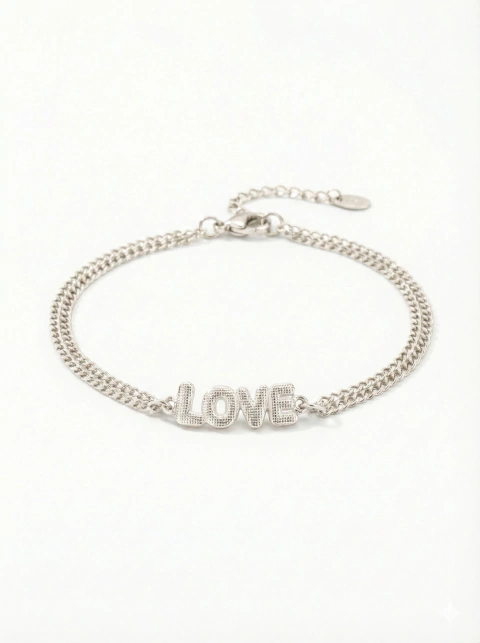 Pulseira Love Banhada a Prata 925 - comprar online
