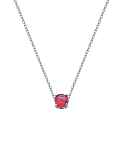 colar pobto de luz zirconia vermelha - comprar online