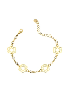 Pulseira flor diamantada com zircônias - comprar online