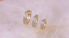 Trio de argolas 2 zirconias