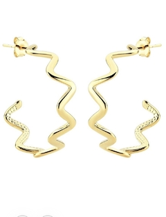 Argola zig zag dourada na internet